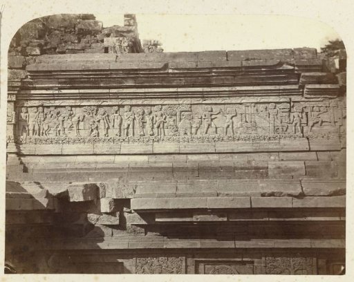 Bas-relief with a narrative of Krishna on the north side of Candi Panataran.