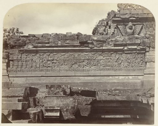 Bas-relief with a narrative of Krishna on the north side of Candi Panataran.