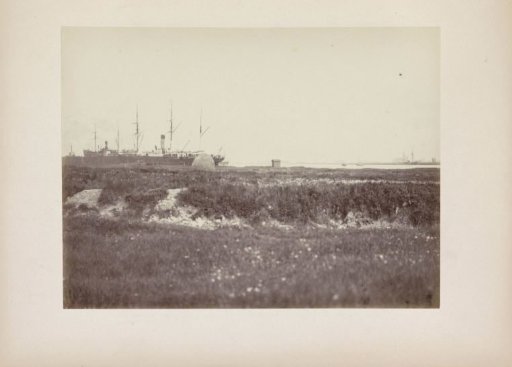 Ships in the harbour of Amsterdam