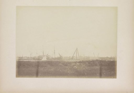 Cargo ship in the harbour of Amsterdam