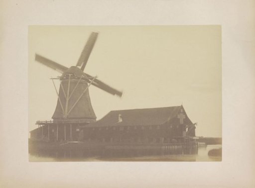 Mill and a barn by the water in Zaandam