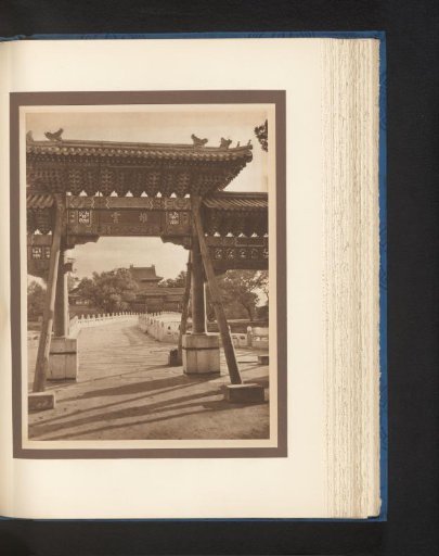 Gate and bridge at Beihai Park in Peking