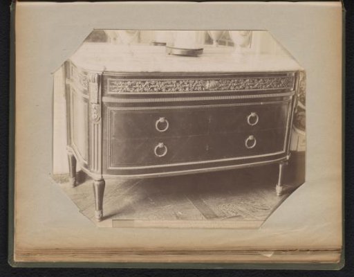 Rosewood commode with marble top