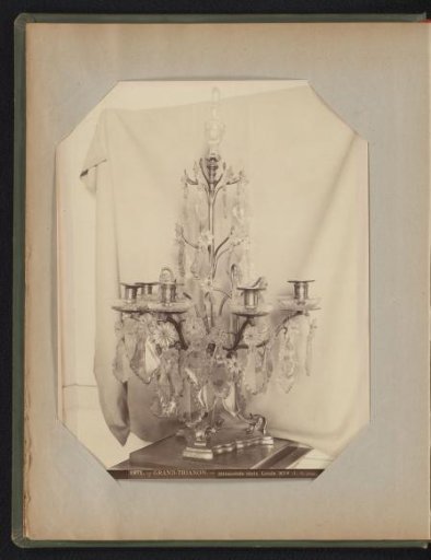 Six-armed candelabrum with hanging crystals from the Grand Trianon