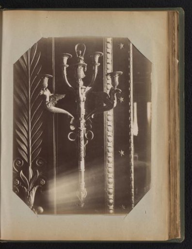 Bronze five-armed wall candelabrum