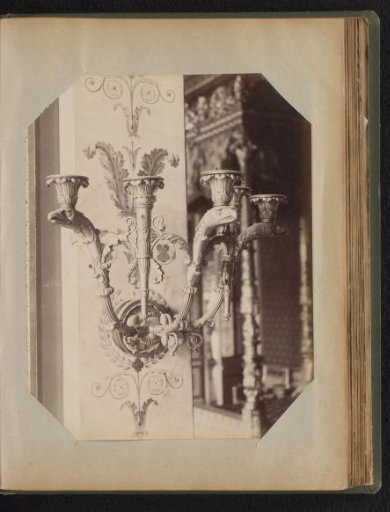 Bronze five-armed wall candelabrum