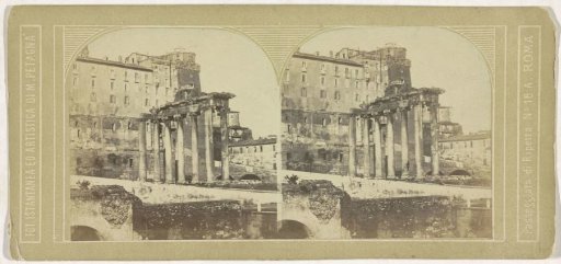 View of the Capitoline Hill with ruins of the Forum Romanum, Rome