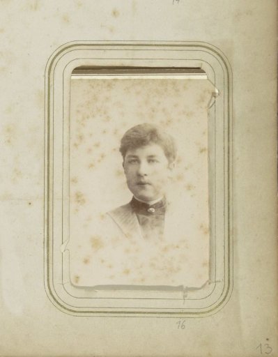 Portrait of a woman with a necklace