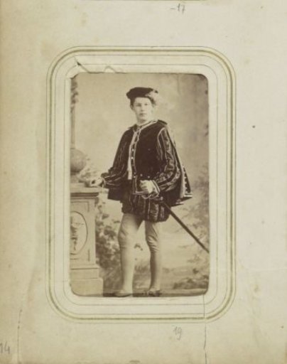 Portrait of a boy in a masquerade costume