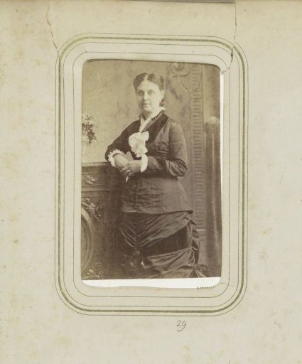 Portrait of a woman with a long skirt and a jacket