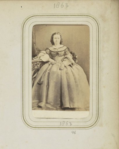 Portrait of Mrs. J.C. Sauveur in a pleated dress