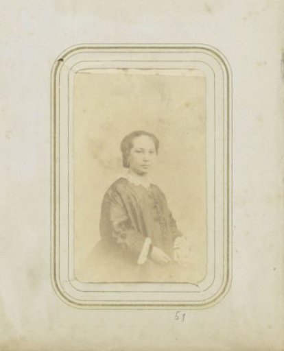 Portrait of a woman in a gown with a lace collar