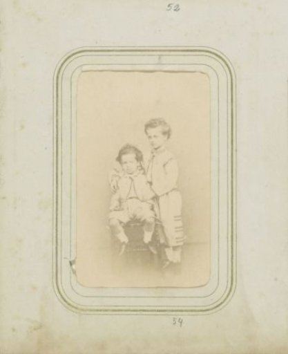 Portrait of two young children