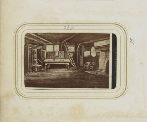 Photographic reproduction (probably) of a print of a house interior in Zaanstad