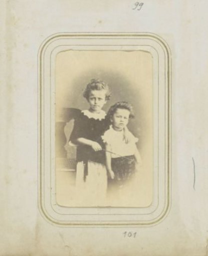 Portrait of two young children
