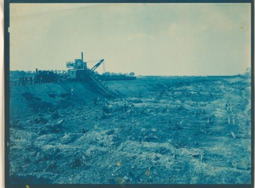 View of the Excavation of a Foundation Pit for the Construction of a Lock West of Terneuzen
