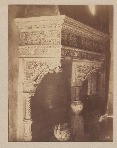 Interior with Fireplace and Three Vases in an Italian Palace (no. 224)
