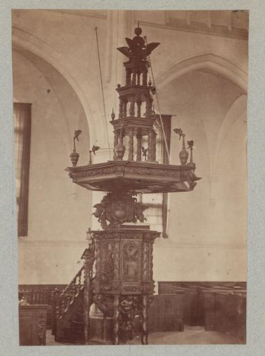 The pulpit in a church in northern Netherlands