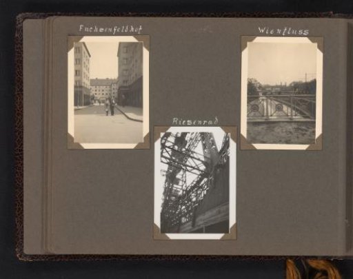 Married Couple Berti Hoppe and Herman Besselaar at the Fuchsenfeldhof, a Detail of the Ferris Wheel in the Prater, and a View of Vienna