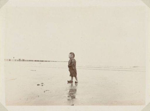 Small boy on the beach at Scheveningen