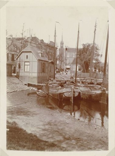 Ships at the quay in Zaanstad, Netherlands