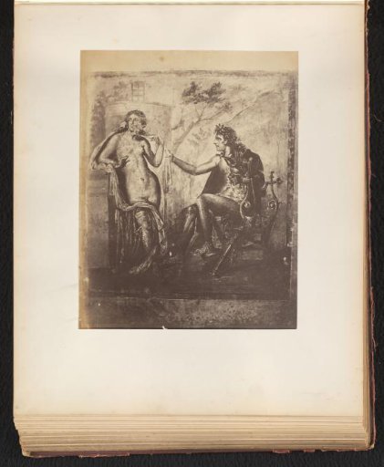 Photographic Reproduction of a Fresco of a Man and a Woman in Pompeii
