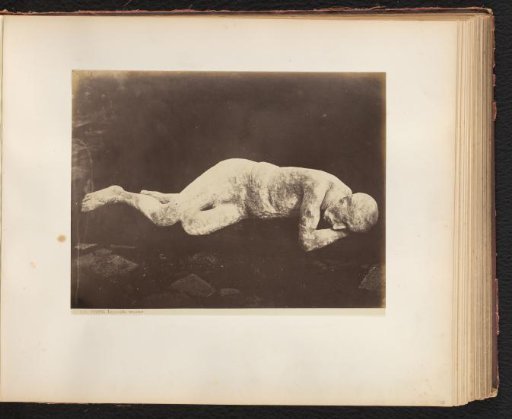 Plaster Cast of a Victim of the Volcanic Eruption in Pompeii