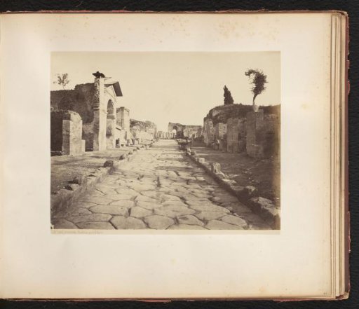View of the Via delle Tombe towards the Herculaneum Gate, Pompeii