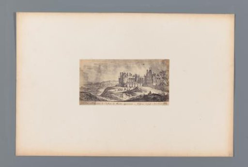 Photographic reproduction of a design for a view of the Château of Meudon