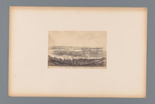 Photographic reproduction of a design for a view of the Château of Meudon, seen from the side of the village of Fleury