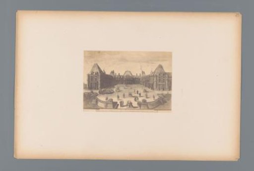 Photographic reproduction of a design for a view of the Château de Meudon