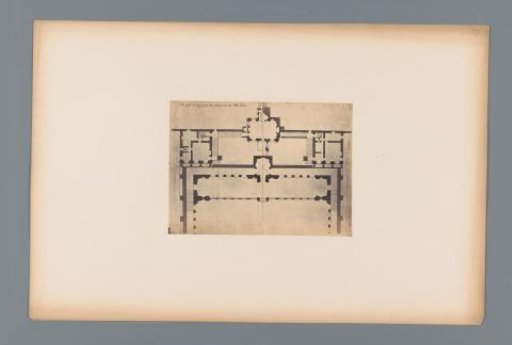 Photographic reproduction of a plan of the grotto of the Château de Meudon by Jean Marot