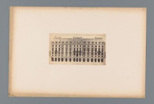 Photographic reproduction of a design for the front view of the Château de Meudon