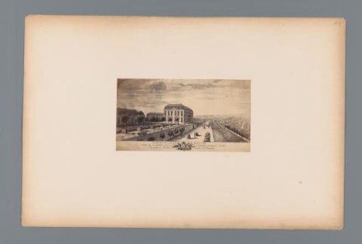 Photographic reproduction of a design for a view of the Château de Belle-Vue in Meudon by Jean-Baptiste Rigaud