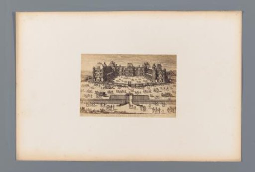 Photographic reproduction of a design for a view of the Château of Meudon