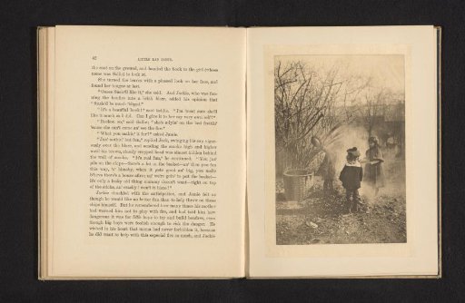Three children in a garden