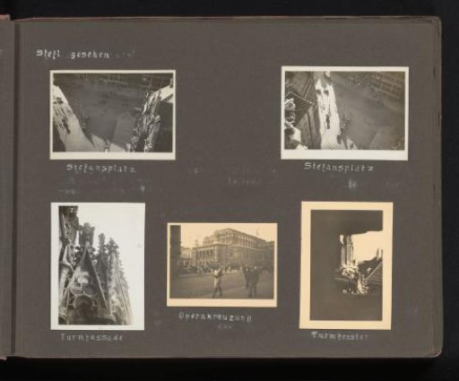Five views of Vienna, seen from St. Stephen's Cathedral