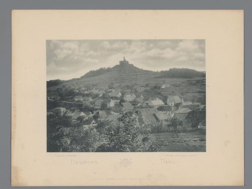 View of Dabo with Château de Dabo