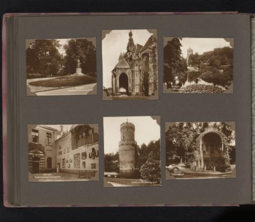 Five Views of Nijmegen and a View of the Courtyard of the Town Hall of Nijmegen