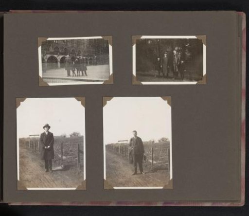 Four portraits of Herman Besselaar, two of which with acquaintances