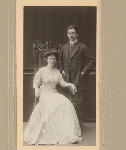 Studio portrait of a married couple