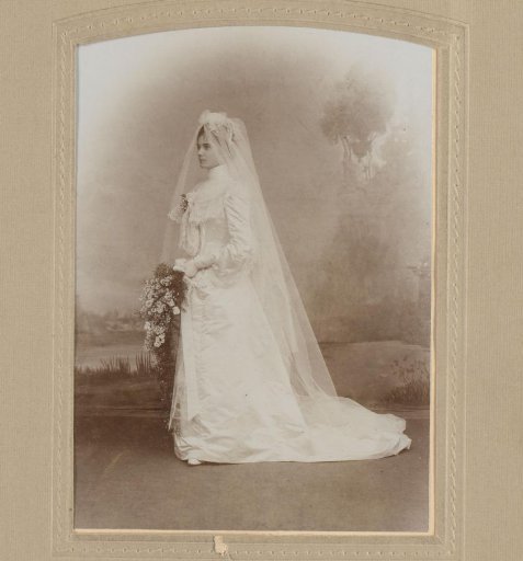 Studio portrait of a bride