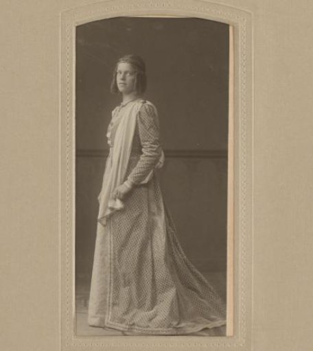 Studio Portrait of a Girl in Historical Costume