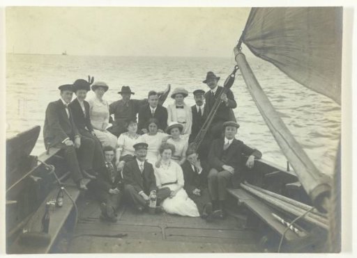 Group Portrait of a Party on a Sailing Ship