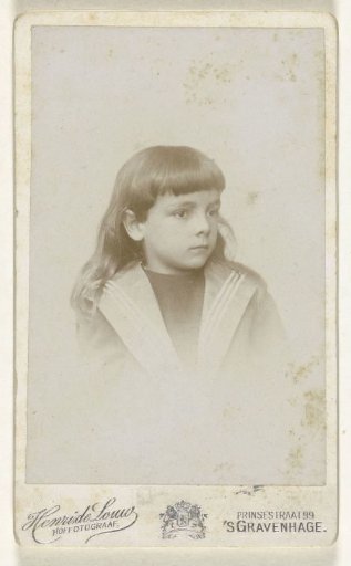 Studio Portrait of a Girl in a Sailor Suit