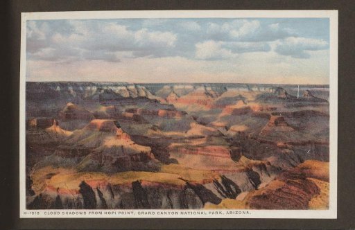 Cloud shadows from Hopi Point, Grand Canyon National Park, Arizona