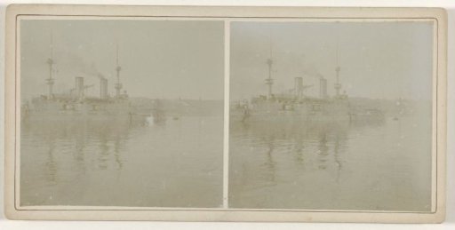 Naval frigate in the harbor of Kiel