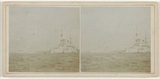 German naval ships off the harbor of Kiel