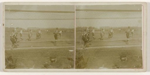 Footballers of HVV during a match