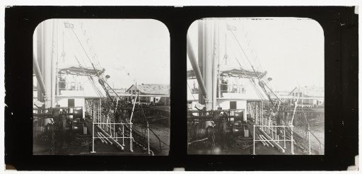 Two Dutch men on the deck of the SS Berandan